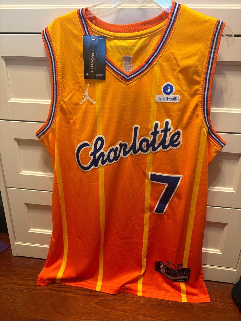 Kon Knueppel Jordan City Edition Charlotte Hornets Jersey Size 52 NWT